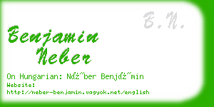 benjamin neber business card